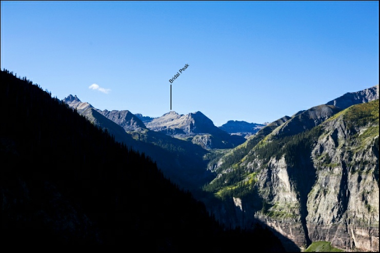 Bridal Peak from Tomboy Road