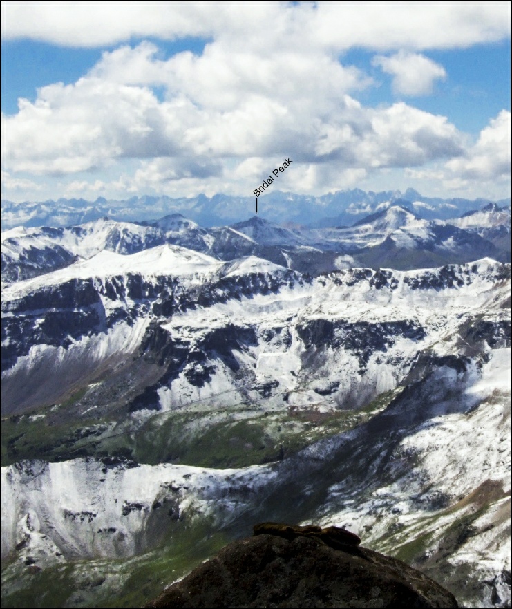 Bridal Peak as seen from the summit of Mt. Sneffels
